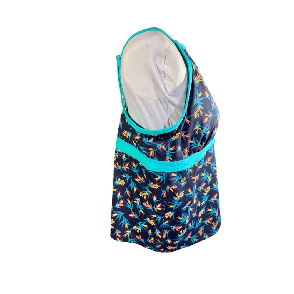 Lands End Womens Swim Suit Tankini Top Only Size M Pull-On With Spaghetti Straps - Picture 7 of 8
